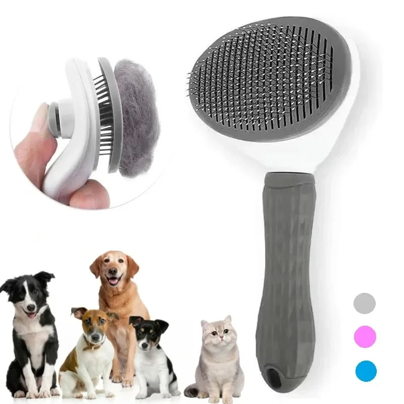 Self-Cleaning Pet Brush Dog & Cat Grooming Dematting Comb