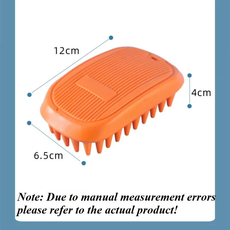 Pet Bath Brush Rubber Hair Removal & Grooming Massage Tool