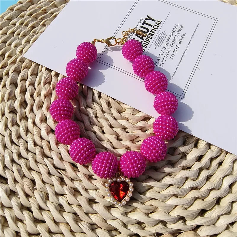 Luxury Pearl Pet Collar Adjustable Necklace for Cats & Dogs