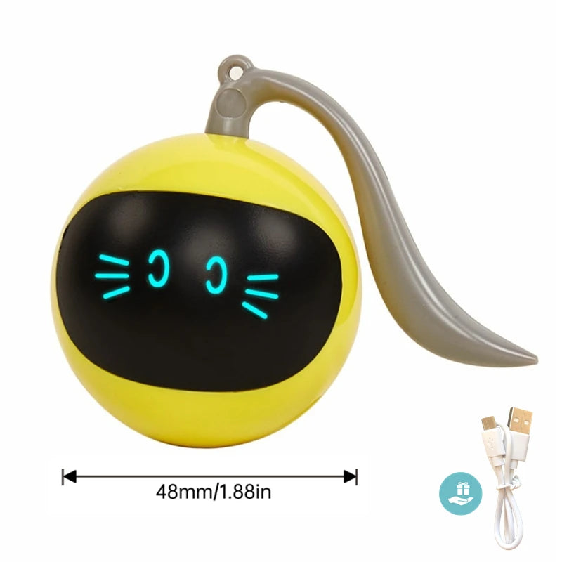 AI Smart Cat Toy Ball | USB Rechargeable Auto Moving Pet Ball