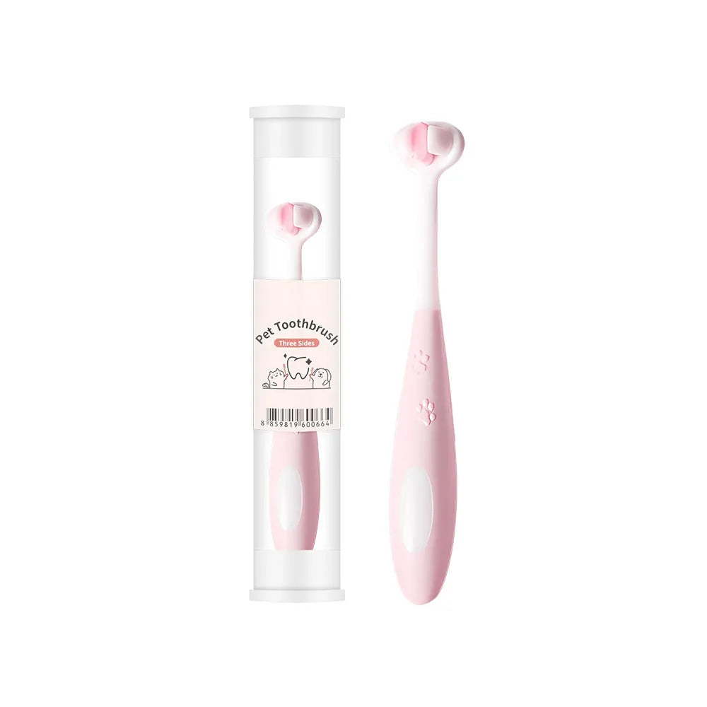 360° Pet Toothbrush 3-Sided Dog & Cat Teeth Cleaning Brush