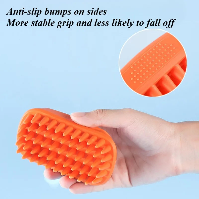 Pet Bath Brush Rubber Hair Removal & Grooming Massage Tool