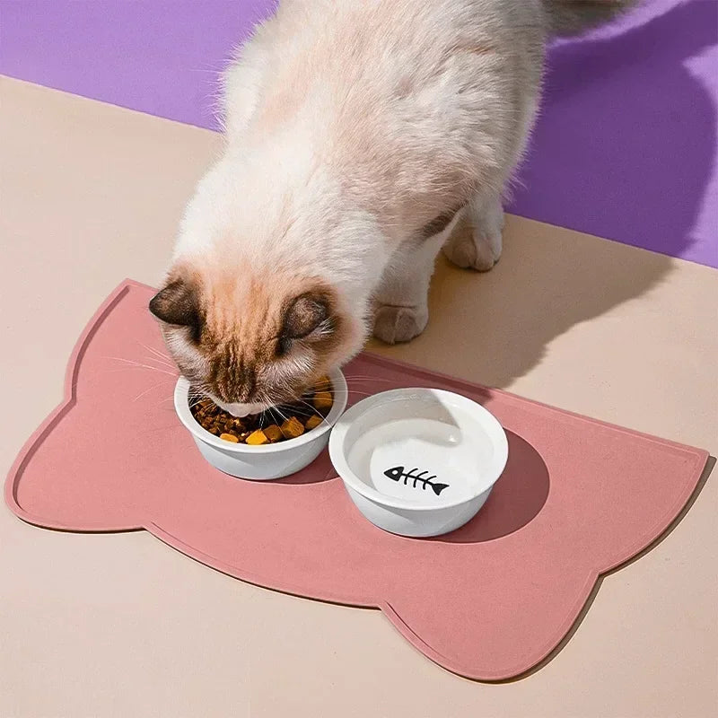 Non-Slip Silicone Pet Feeding Mat Waterproof Cat & Dog Mat