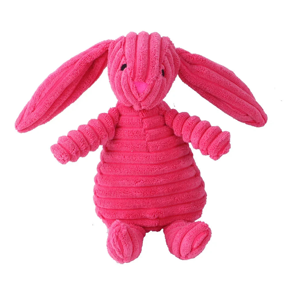 Plush Dog Toy Bite-Resistant Squeaky Corduroy Pet