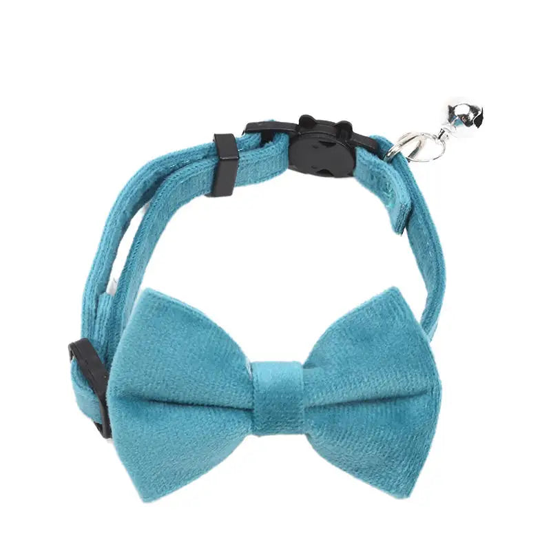 Cute Bowknot Cat Collar with Bell Adjustable Pet Collar