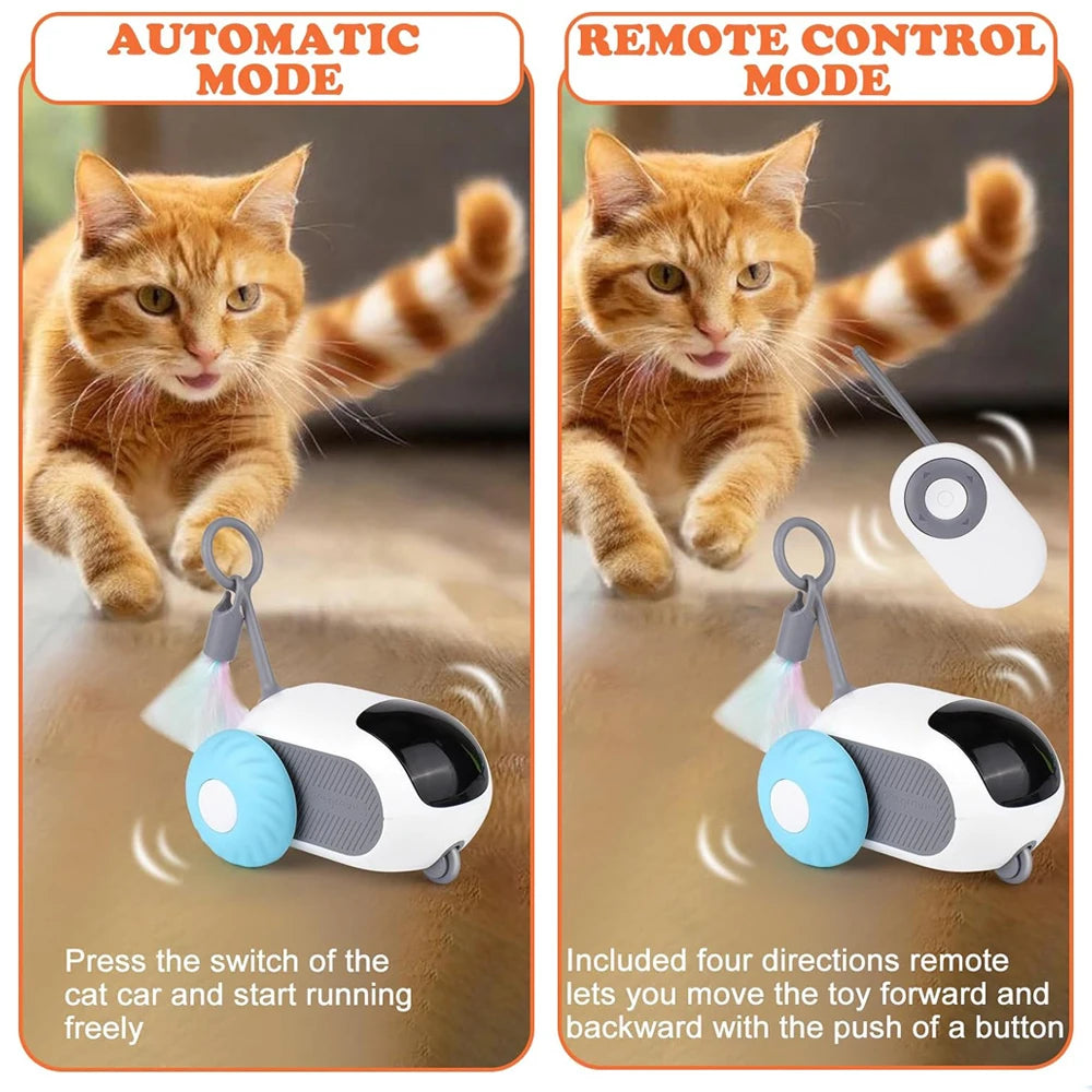 Smart Cat Toy Car  2-Mode Remote Controlled Interactive Pet Toy