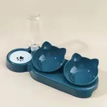 3-in-1 Pet Bowl | Tilt Diet Feeder with Gravity Water Bottle