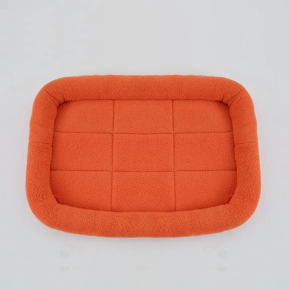 Soft Plush Pet Bed Square Dog & Cat Bed for Small, Medium & Large Pets