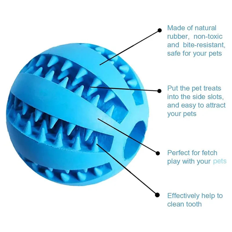 Interactive Dog & Cat Toy Ball Chew & Treat Feeder Toy