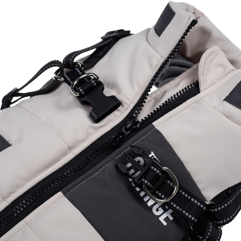 Winter Warm Dog Jacket with Harness Waterproof Pet Coat