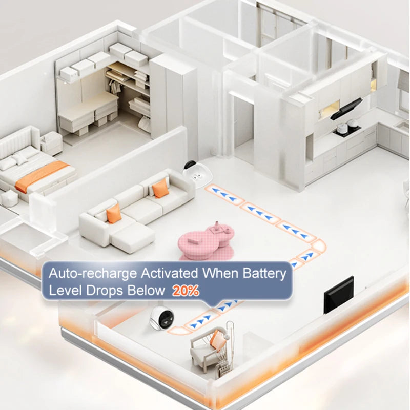 Famue Smart Pet Camera  2K WiFi Auto Tracking Laser Robot