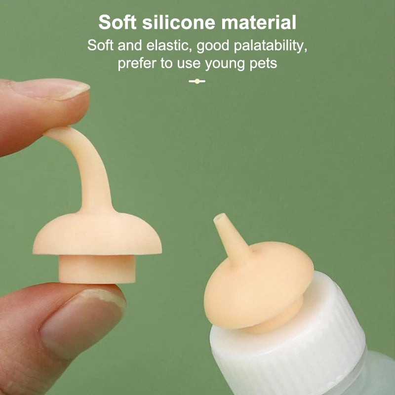 Mini Silicone Pet Feeding Nipple Newborn Cat & Small Animal Feeder