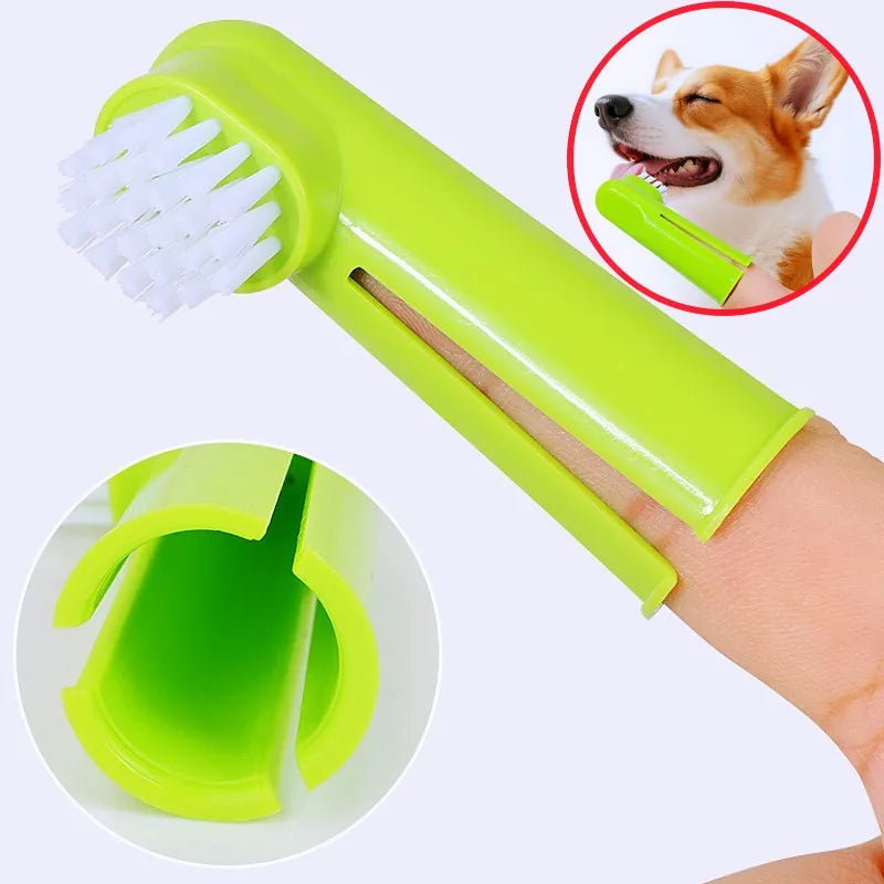 Dog Toothbrush Set 3PCS Pet Oral Care Finger Toothbrushes