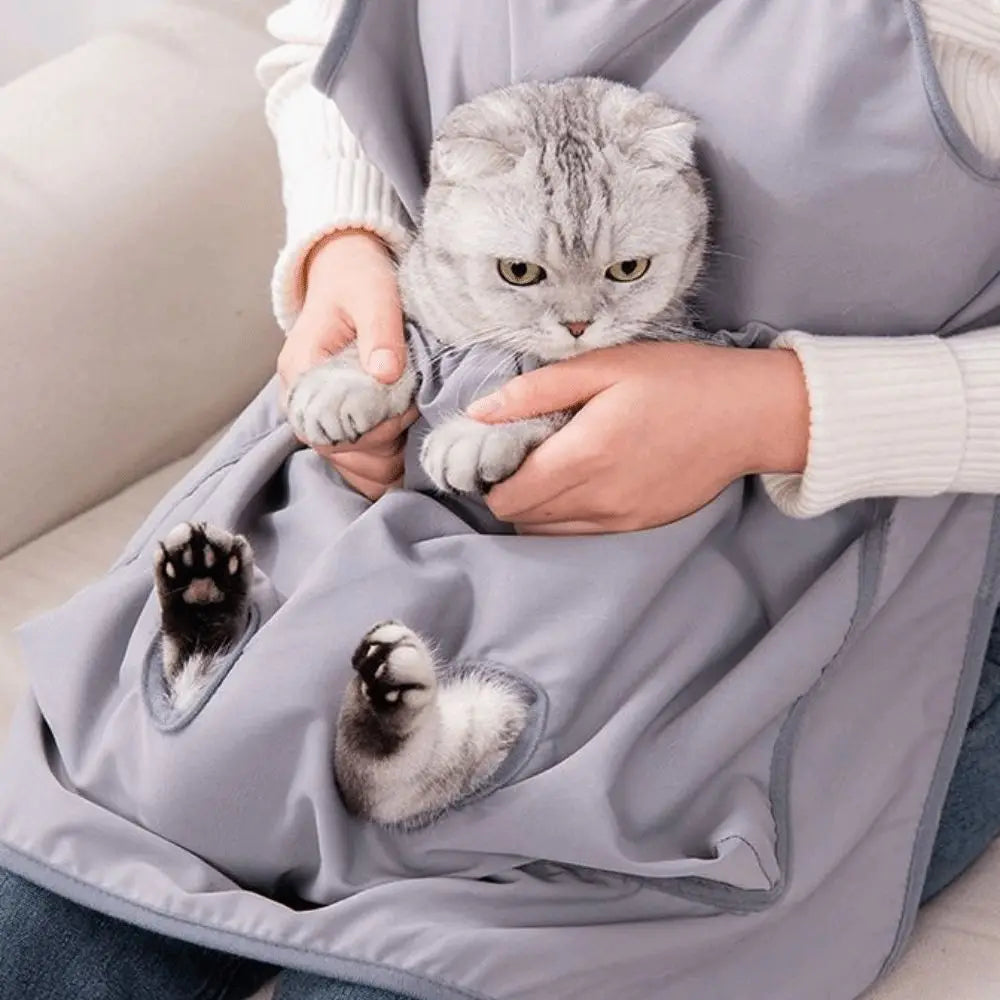 Adjustable Pet Grooming Apron Breathable Anti-Scratch Smock