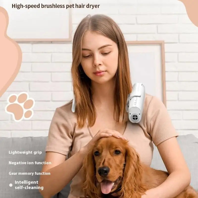 Pet Grooming Hair Dryer Silent High-Power Portable for Cats & Dogs