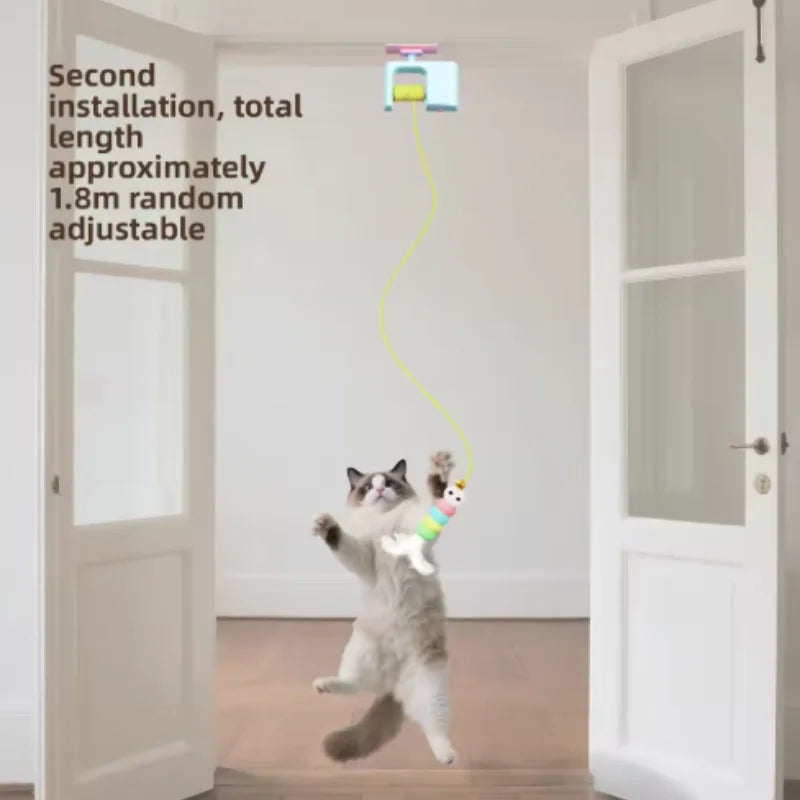 Electric Hanging Cat Toy Interactive Smart Cat Rope Play