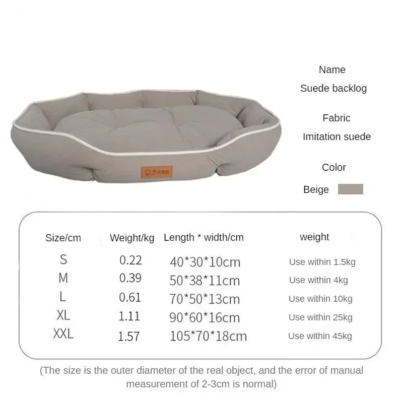 Large Washable Dog Bed  Plush Kennel Mat for Dogs Home Bedding