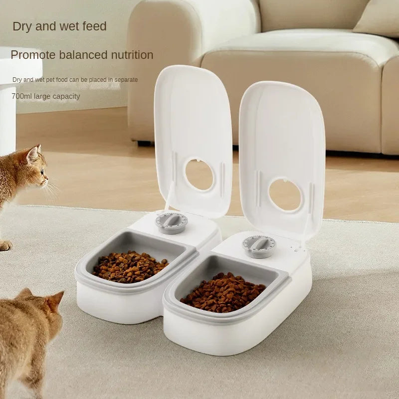 Smart Pet Bowl  Timed Cat & Dog Feeder for Wet & Dry Food