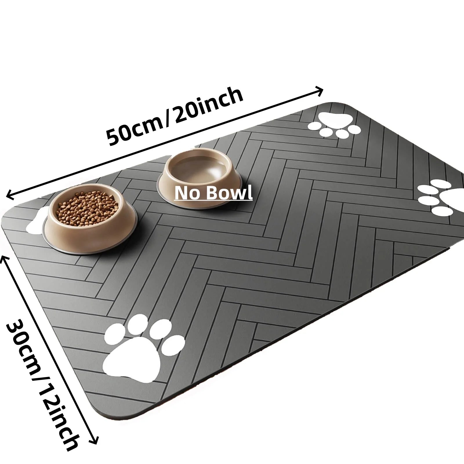 Pet Feeding Mat Waterproof Absorbent Bowl Placemat for Cats & Dogs