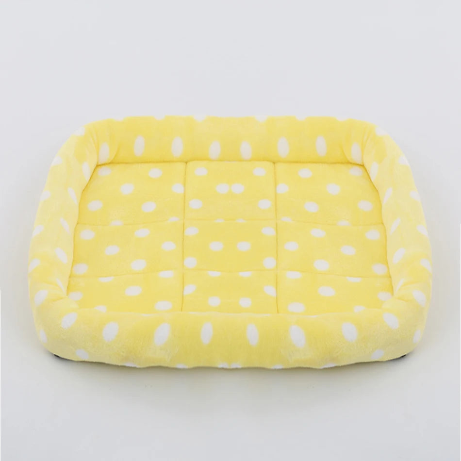Soft Plush Pet Bed Square Dog & Cat Bed for Small, Medium & Large Pets