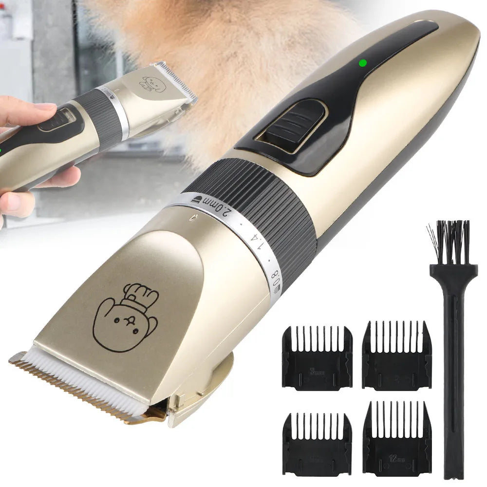 Pet Hair Clipper Electric Grooming Trimmer for Cats, Dogs & Rabbits