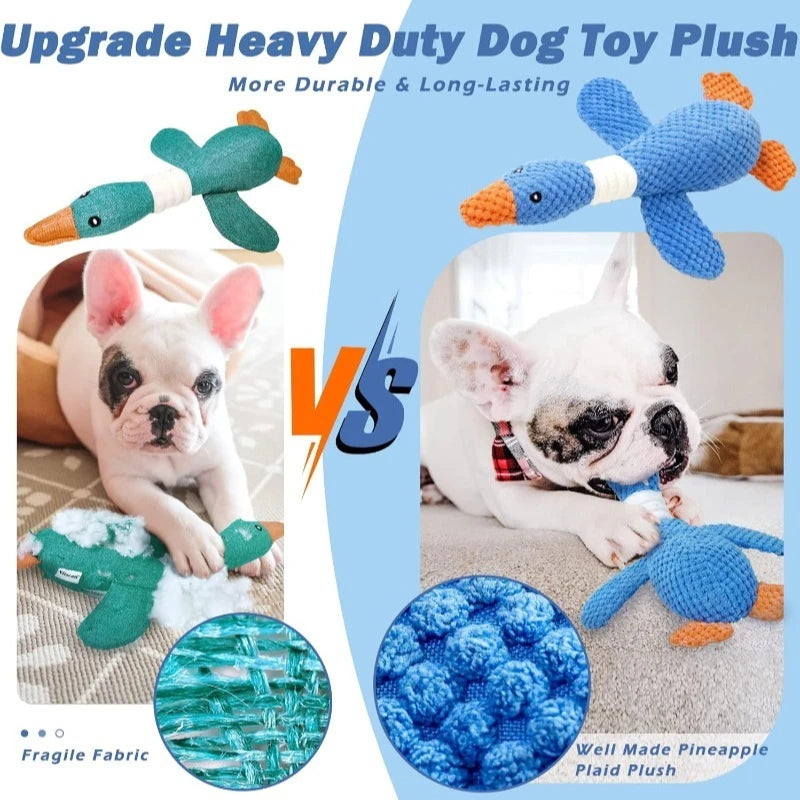 Indestructible Plush Pet Toy Chew & Squeak Toy for Dogs & Cats