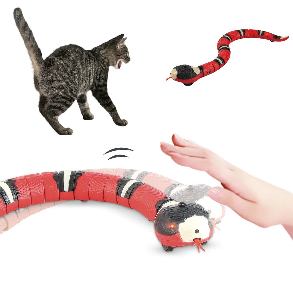 Smart Snake Cat Toy USB Rechargeable Interactive Pet Toy