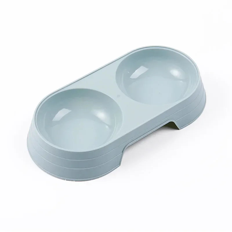 Double Pet Bowl  Macaron Feeding Dish for Cats & Dogs