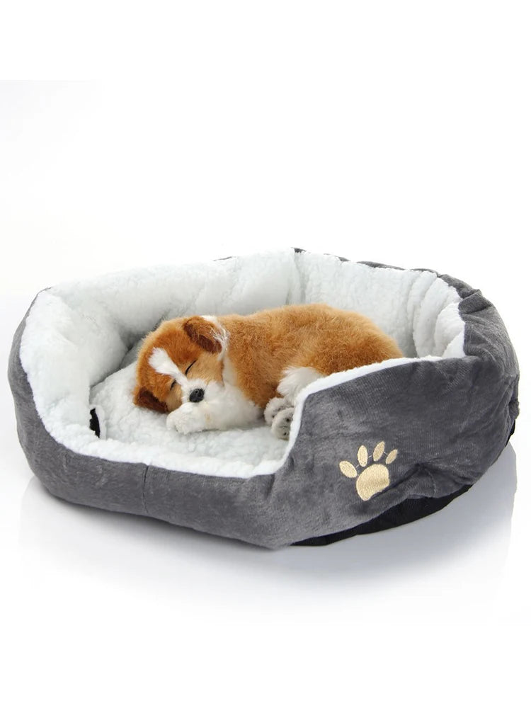 Plush Pet Sofa Bed Warm Washable Mattress for Small Dogs & Cats