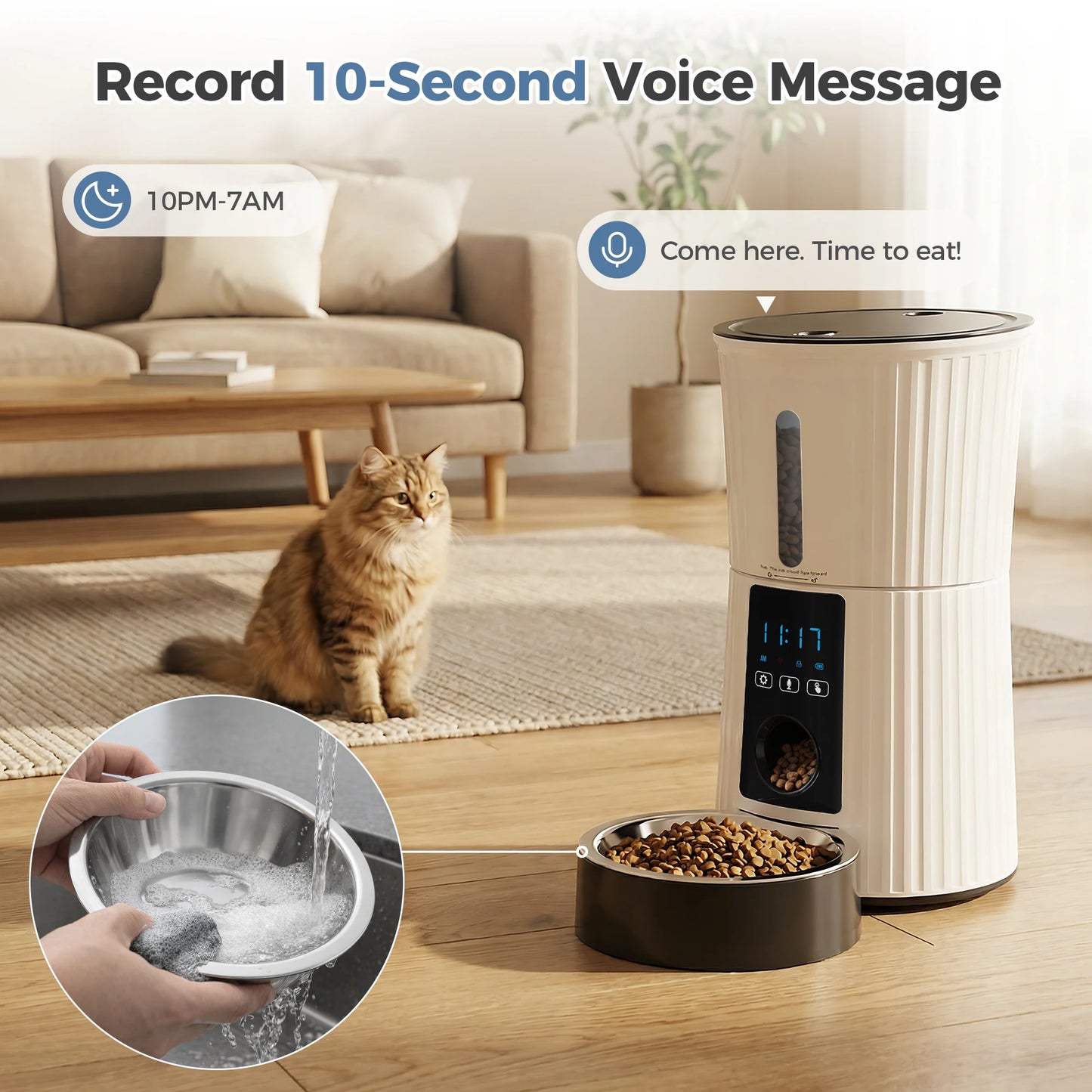 4L WiFi Smart Pet Feeder App Controlled Automatic Feeder