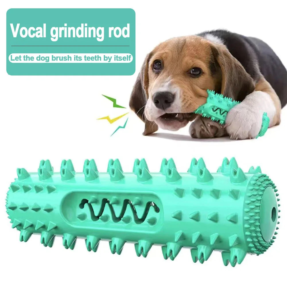 Rectangular Dog Chew Toy Soft Squeaky Teeth-Cleaning Toy