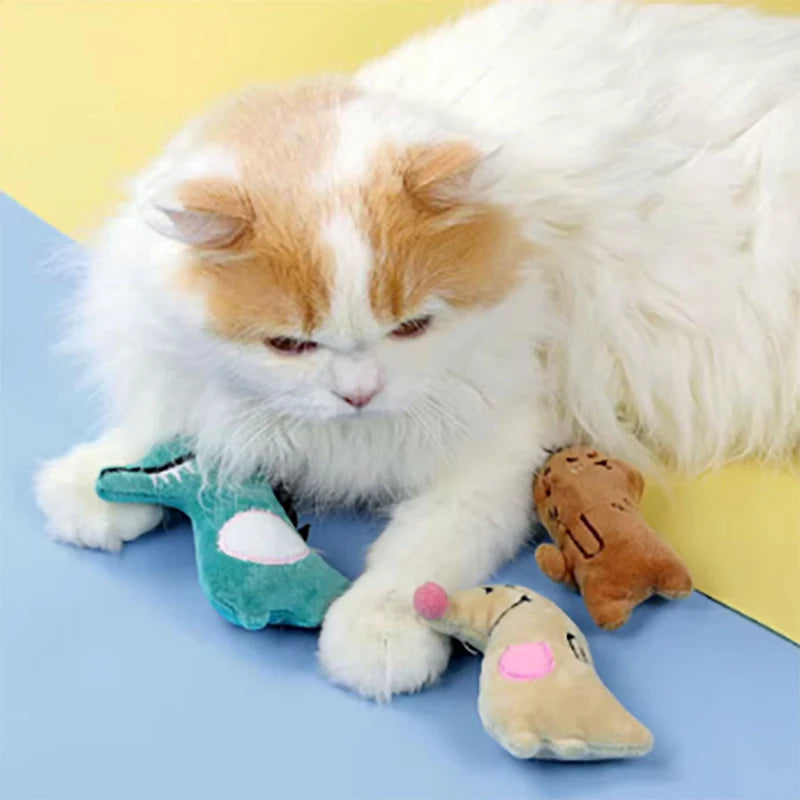 Pet Anti-Bite Plush Toy Cartoon Doll Teeth Grinding Cat & Dog Toy