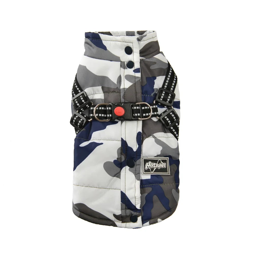 Warm Dog Jacket with Harness Winter Coat for Small Dogs