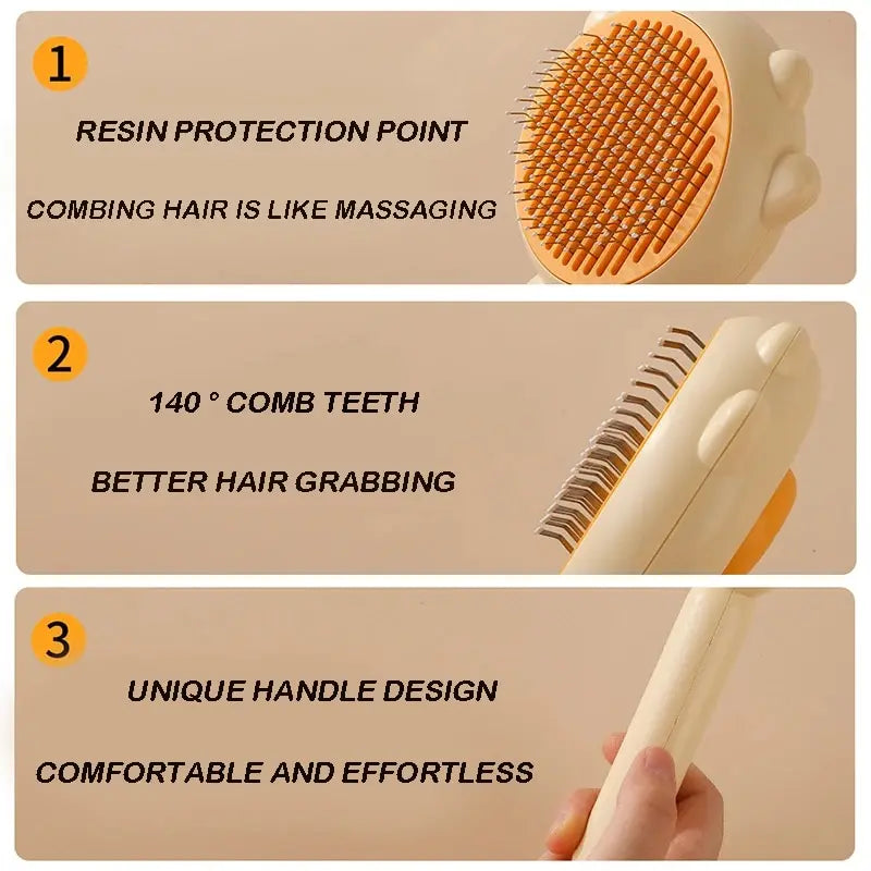 Cat & Dog Grooming Needle Brush  Pet Hair Removal & Massage