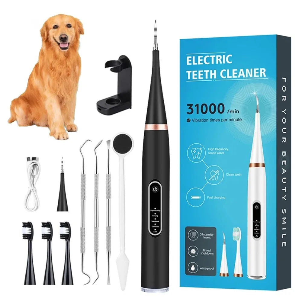 Pet Ultrasonic Toothbrush Electric Teeth Cleaner for Dogs & Puppies