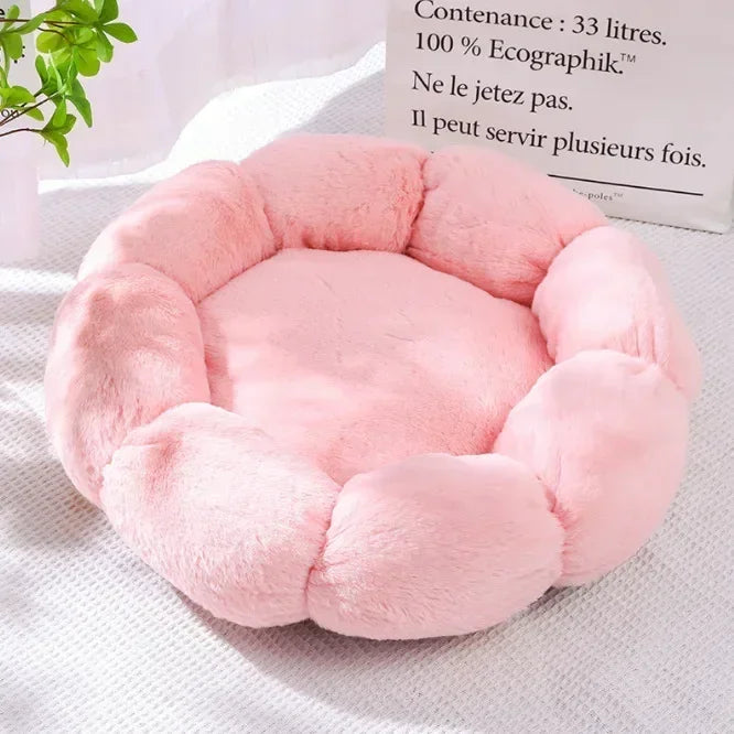 Flower-Shaped Pet Bed Ultra Soft Round Cat & Dog Cushion