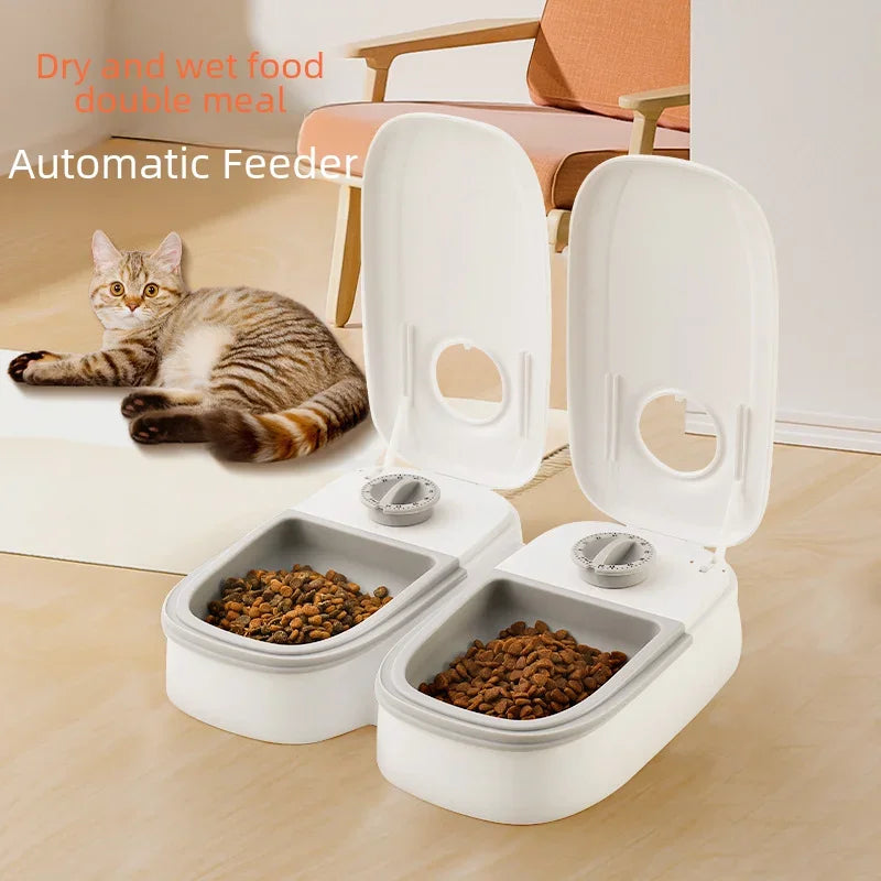 Smart Pet Bowl  Timed Cat & Dog Feeder for Wet & Dry Food
