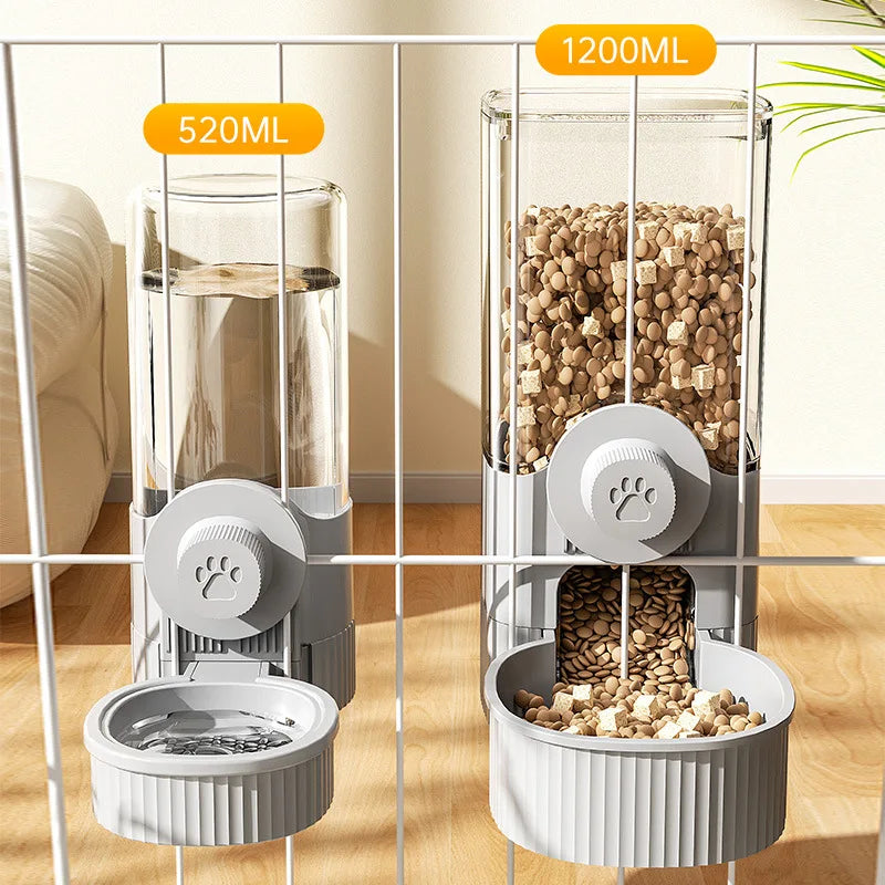 OUWO Automatic Pet Water & Food Dispenser Hanging Bowl for Cats & Dogs
