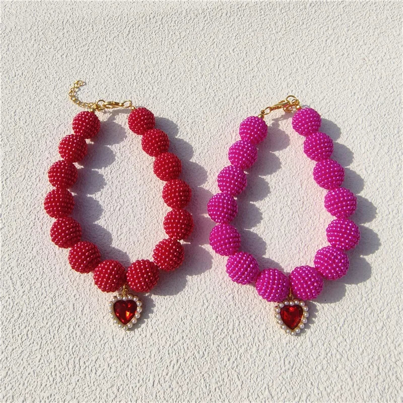 Luxury Pearl Pet Collar Adjustable Necklace for Cats & Dogs