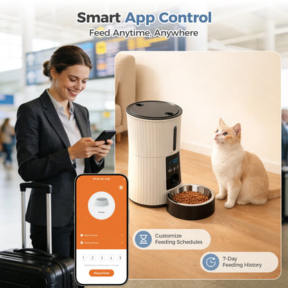 4L WiFi Smart Pet Feeder App Controlled Automatic Feeder