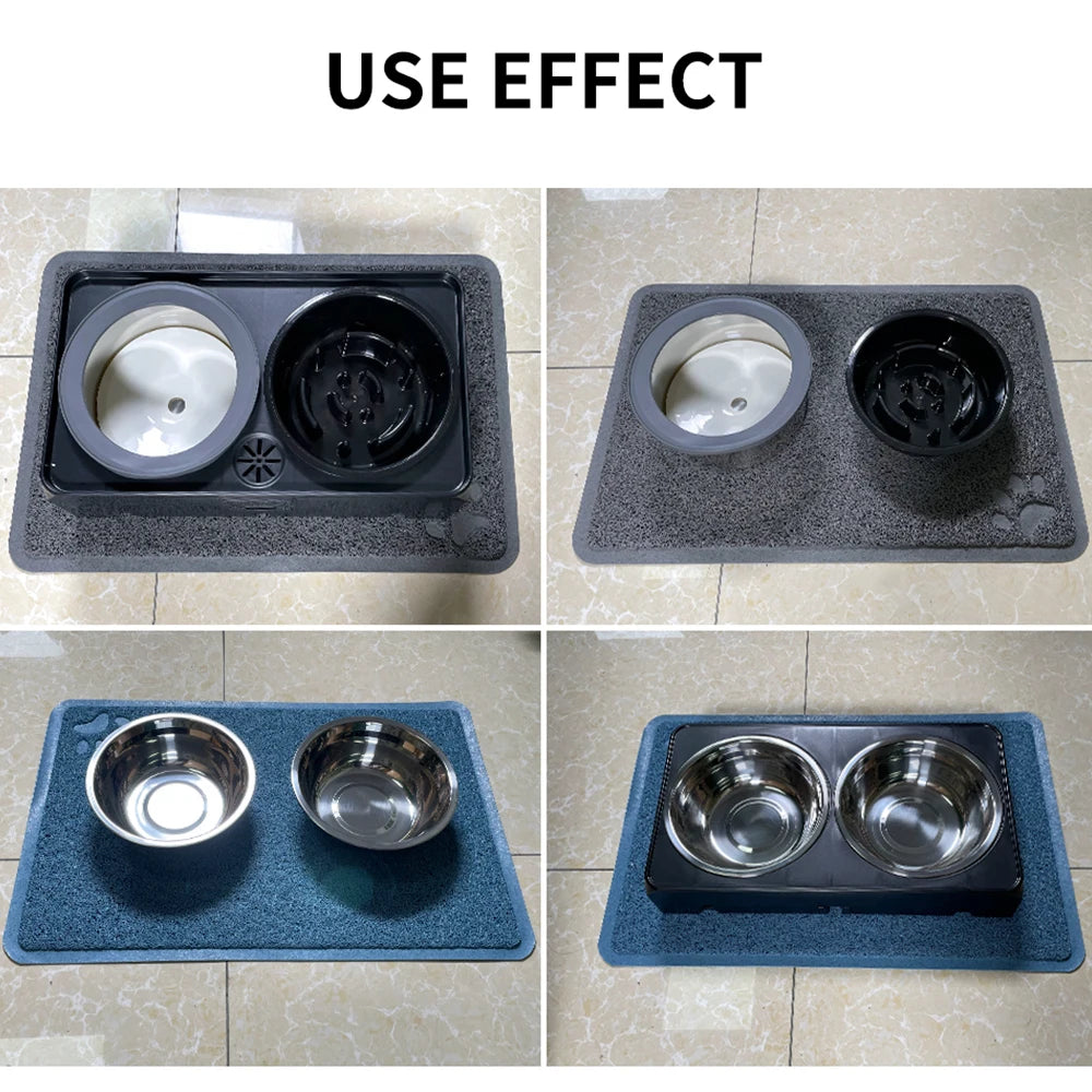 Large Non-Slip Pet Feeding Mat Waterproof Mat for Cats & Dogs
