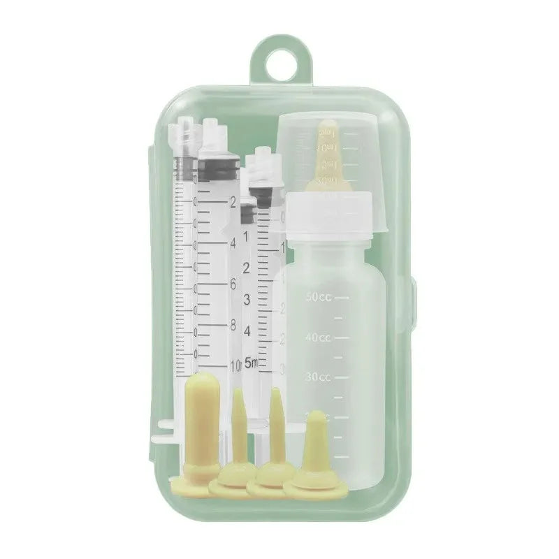 Pet Feeding Device Set  Bottle & Syringe Kit for Cats & Dogs