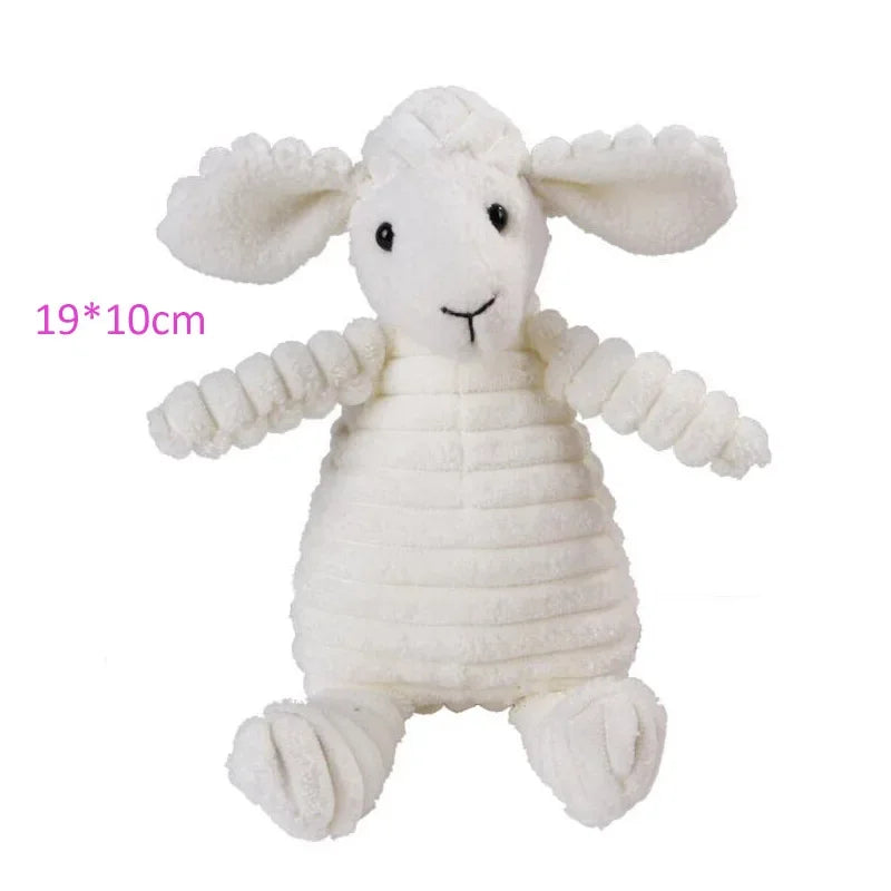 Plush Dog Toy Bite-Resistant Squeaky Corduroy Pet