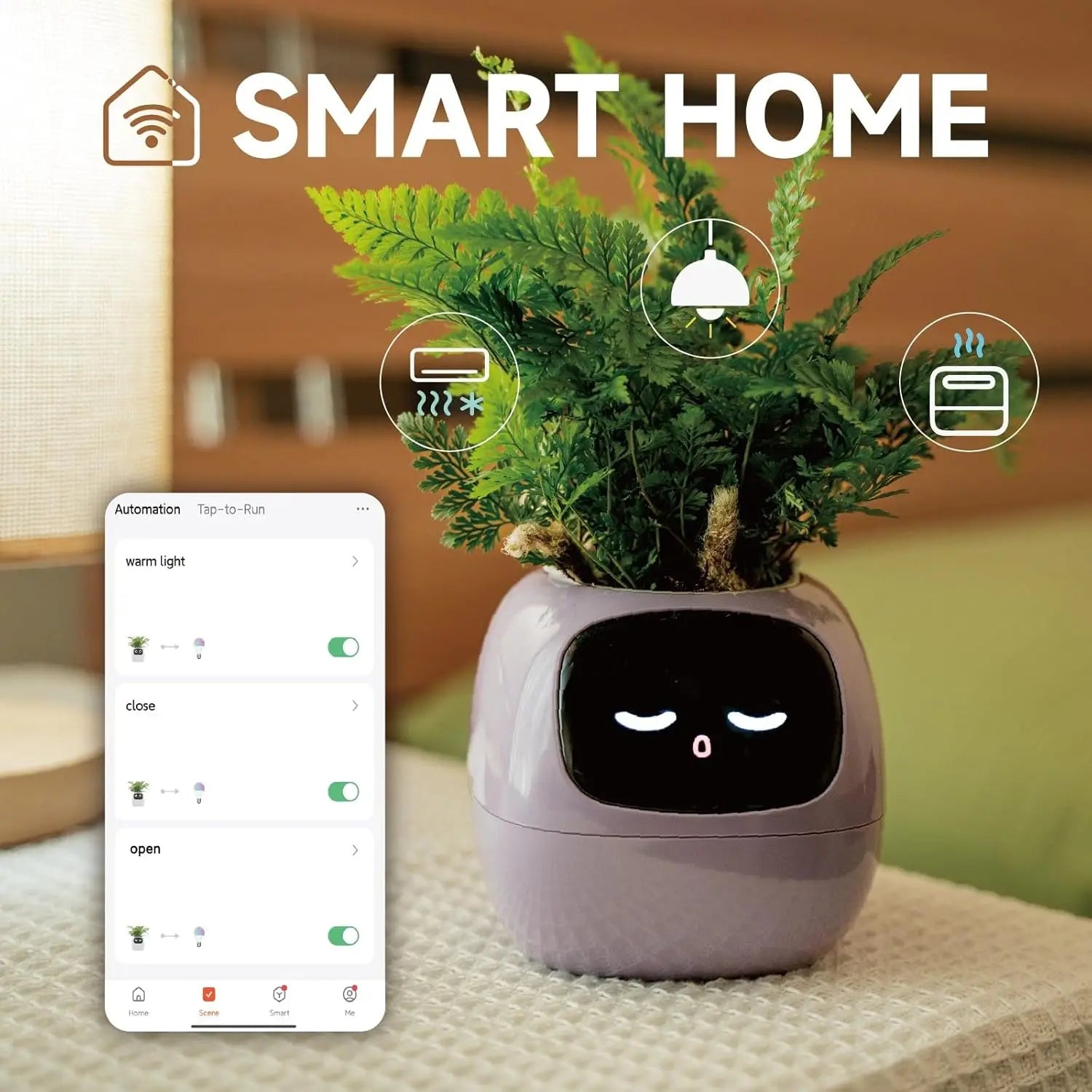 Smart AI Planter  Interactive Flowerpot with 7 Sensors & 49 Faces