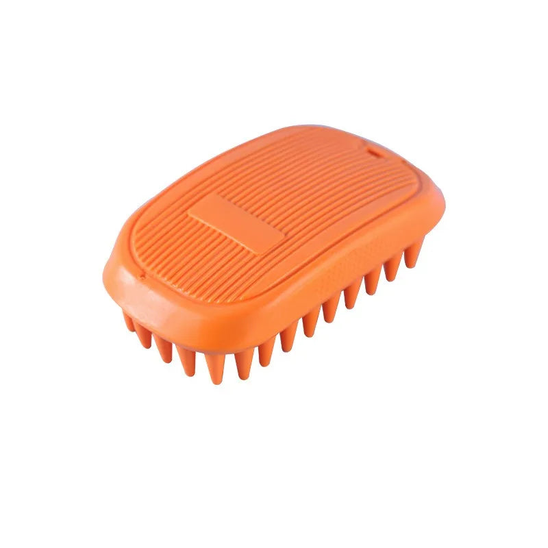 Pet Bath Brush Rubber Hair Removal & Grooming Massage Tool