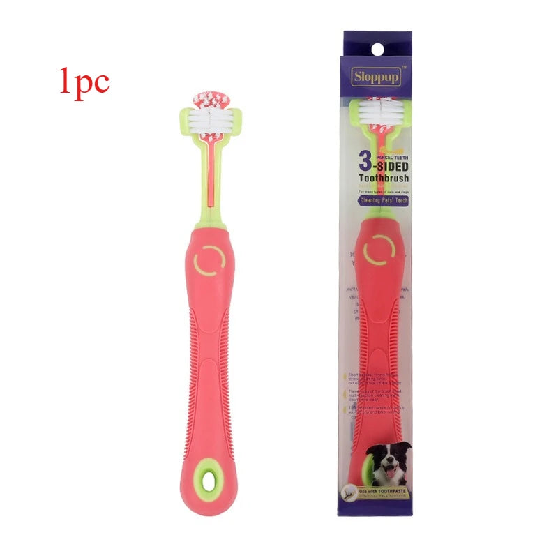 Pet Dental Care Kit Dog & Cat Toothbrush for Plaque Removal