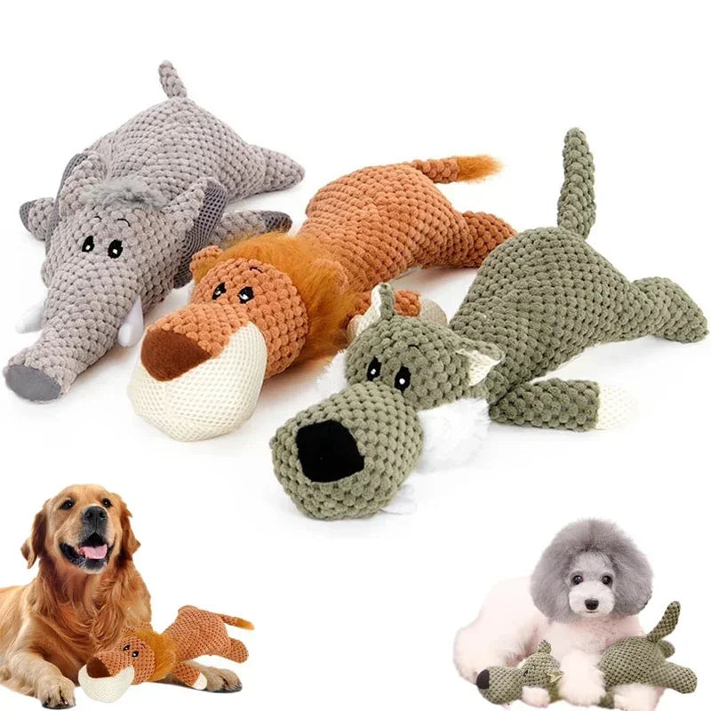 Plush Dog Toy for Large Dogs Durable Squeaky Chew Toy