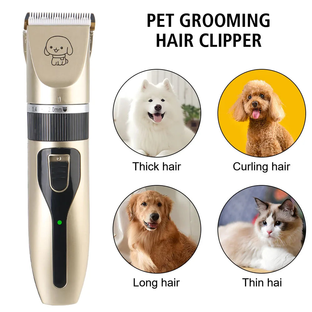 Pet Hair Clipper Electric Grooming Trimmer for Cats, Dogs & Rabbits