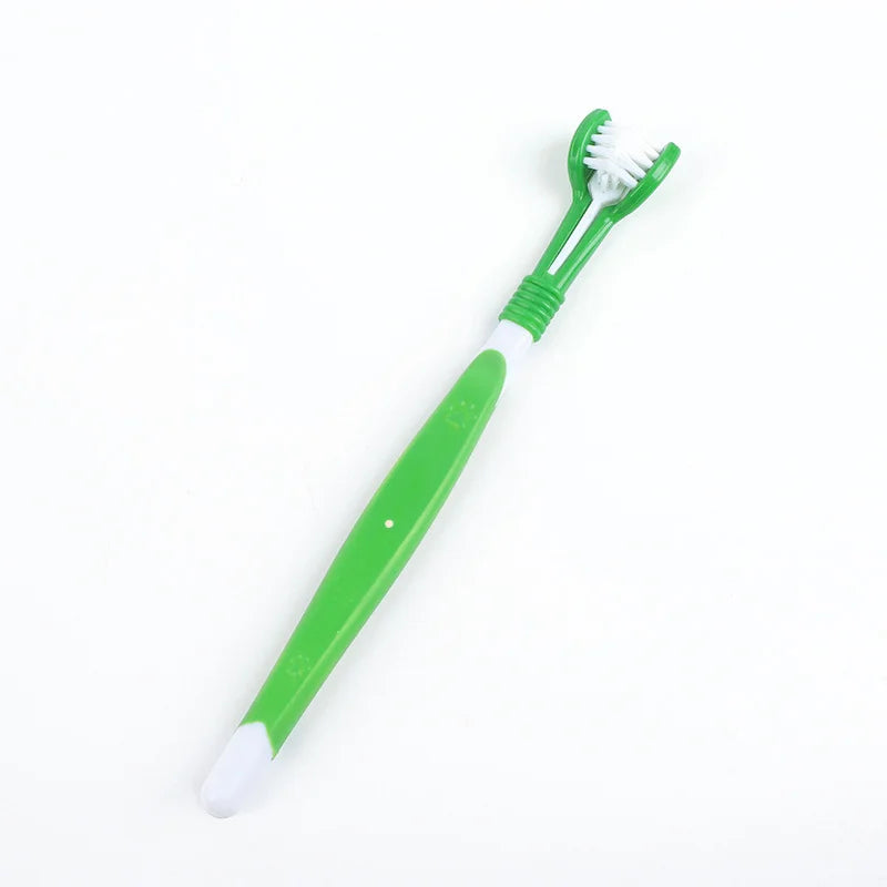 3-Sided Pet Toothbrush Tartar & Bad Breath Remover for Dogs & Cats