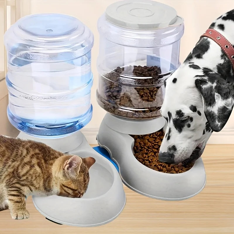 Automatic Pet Water & Food Feeder Large Capacity Dog & Cat Bowl